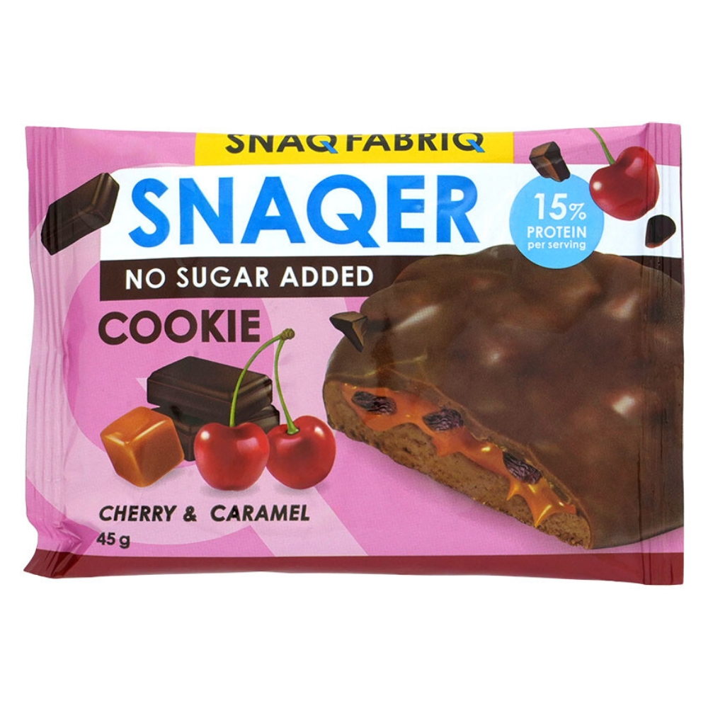 Диетическое питание SNAQ FABRIQ Печенье глазированное 45 g Вишня карамель